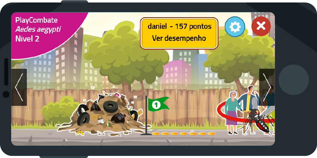 Ilustração game no smartphone